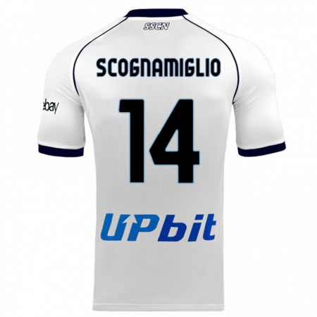 Kandiny Férfi Fabio Scognamiglio #14 Fehér Idegenbeli Jersey 2023/24 Mez Póló Ing