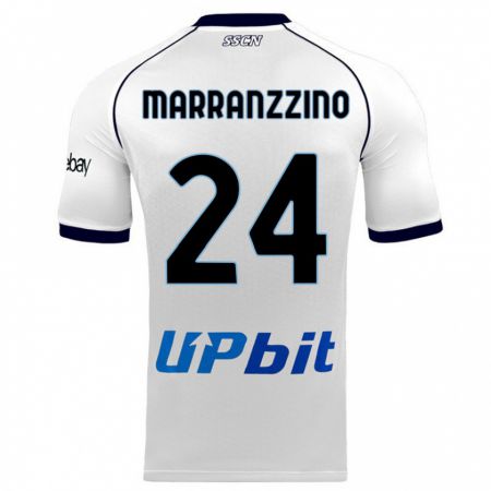 Kandiny Férfi Pasquale Marranzzino #24 Fehér Idegenbeli Jersey 2023/24 Mez Póló Ing
