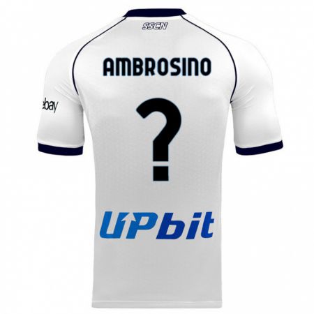 Kandiny Férfi Ambrosino #0 Fehér Idegenbeli Jersey 2023/24 Mez Póló Ing