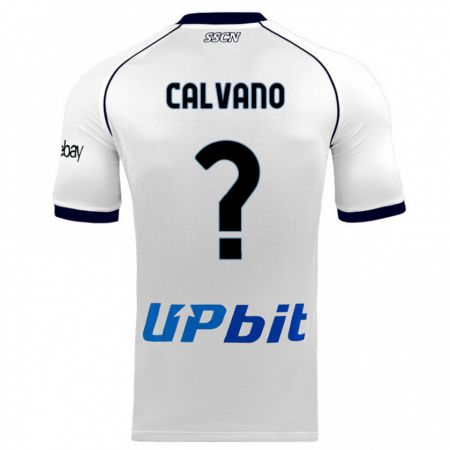 Kandiny Férfi Giovanni Calvano #0 Fehér Idegenbeli Jersey 2023/24 Mez Póló Ing