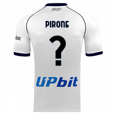 Kandiny Férfi Francesco Pirone #0 Fehér Idegenbeli Jersey 2023/24 Mez Póló Ing