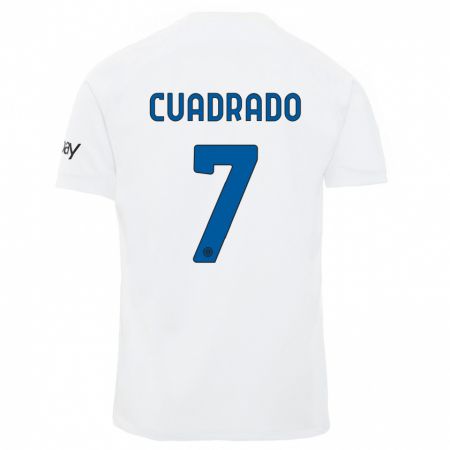 Kandiny Férfi Juan Cuadrado #7 Fehér Idegenbeli Jersey 2023/24 Mez Póló Ing