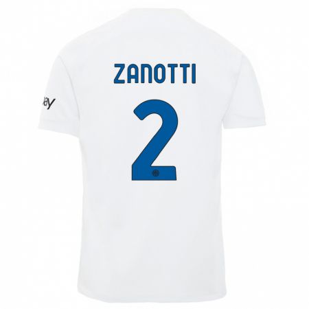 Kandiny Férfi Mattia Zanotti #2 Fehér Idegenbeli Jersey 2023/24 Mez Póló Ing
