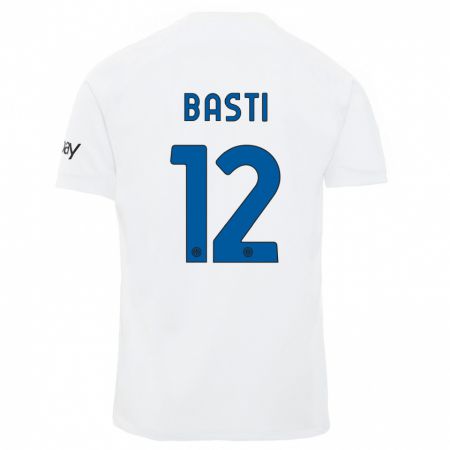 Kandiny Férfi Matteo Basti #12 Fehér Idegenbeli Jersey 2023/24 Mez Póló Ing