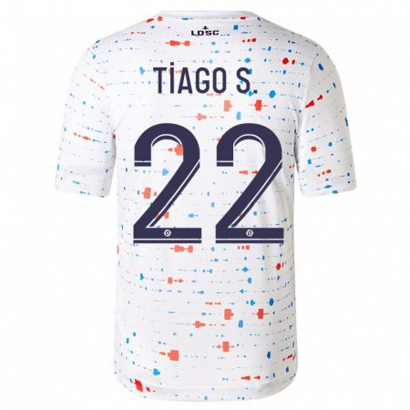 Kandiny Férfi Tiago Santos #22 Fehér Idegenbeli Jersey 2023/24 Mez Póló Ing