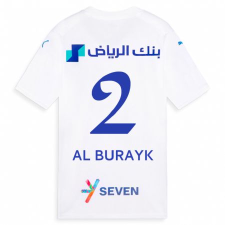 Kandiny Férfi Mohammed Al-Burayk #2 Fehér Idegenbeli Jersey 2023/24 Mez Póló Ing