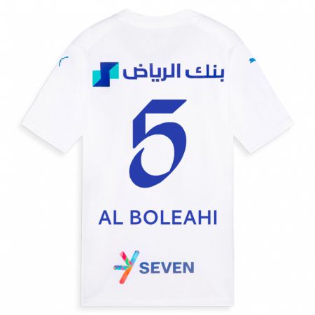 Kandiny Férfi Ali Al-Boleahi #5 Fehér Idegenbeli Jersey 2023/24 Mez Póló Ing