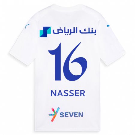 Kandiny Férfi Nasser Al-Dawsari #16 Fehér Idegenbeli Jersey 2023/24 Mez Póló Ing