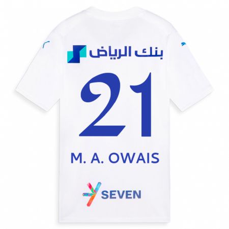 Kandiny Férfi Mohammed Al-Owais #21 Fehér Idegenbeli Jersey 2023/24 Mez Póló Ing