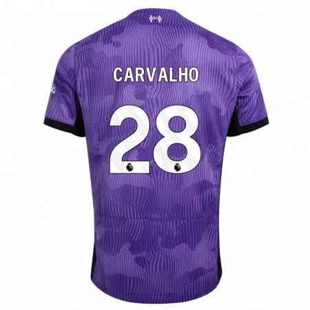 Kandiny Férfi Fabio Carvalho #28 Lila Harmadik Számú Jersey 2023/24 Mez Póló Ing