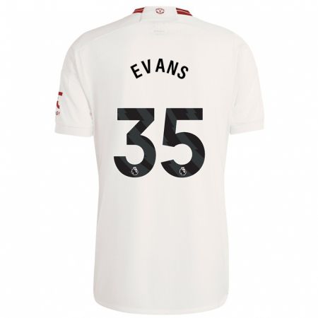Kandiny Férfi Jonny Evans #35 Fehér Harmadik Számú Jersey 2023/24 Mez Póló Ing