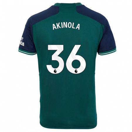 Kandiny Férfi Tim Akinola #36 Zöld Harmadik Számú Jersey 2023/24 Mez Póló Ing