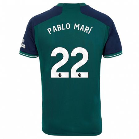 Kandiny Férfi Pablo Mari #22 Zöld Harmadik Számú Jersey 2023/24 Mez Póló Ing