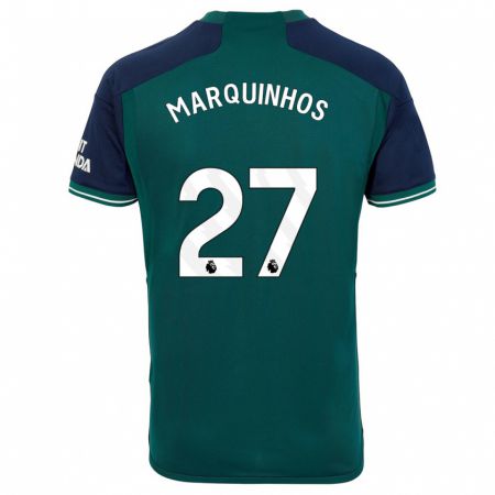 Kandiny Férfi Marquinhos #27 Zöld Harmadik Számú Jersey 2023/24 Mez Póló Ing