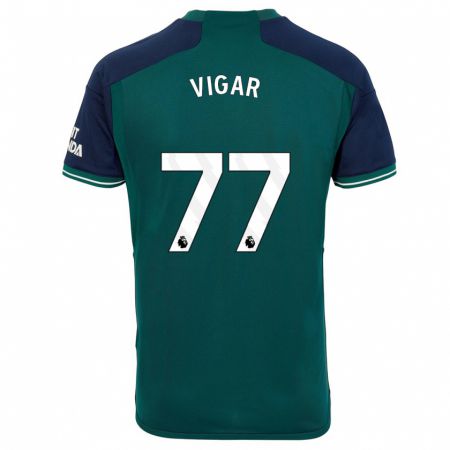 Kandiny Férfi Billy Vigar #77 Zöld Harmadik Számú Jersey 2023/24 Mez Póló Ing