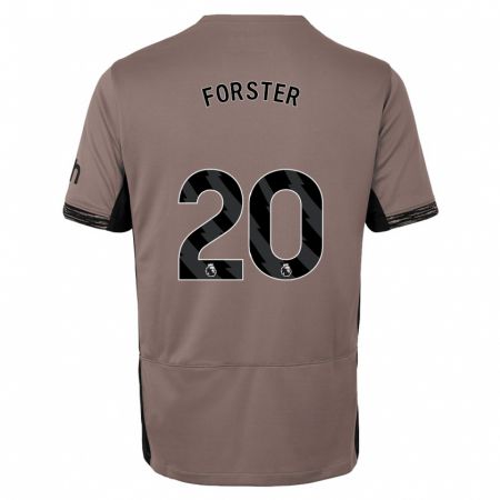 Kandiny Férfi Fraser Forster #20 Sötét Bézs Harmadik Számú Jersey 2023/24 Mez Póló Ing