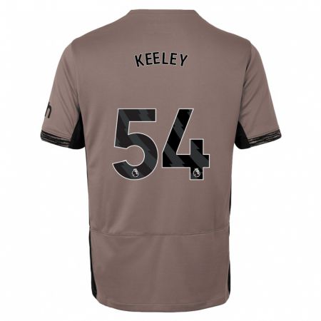 Kandiny Férfi Josh Keeley #54 Sötét Bézs Harmadik Számú Jersey 2023/24 Mez Póló Ing