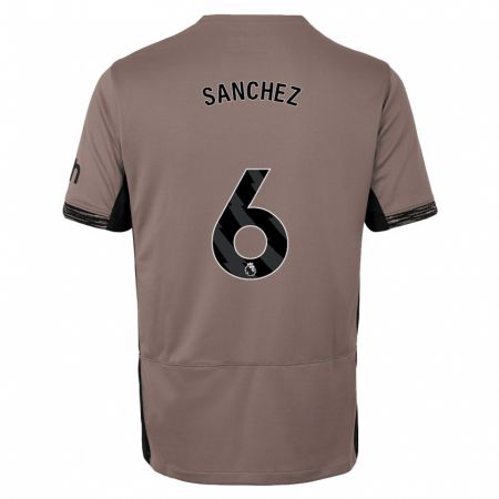 Kandiny Férfi Davinson Sanchez #6 Sötét Bézs Harmadik Számú Jersey 2023/24 Mez Póló Ing