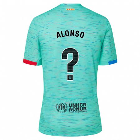 Kandiny Férfi Aáron Alonso #0 Light Aqua Harmadik Számú Jersey 2023/24 Mez Póló Ing