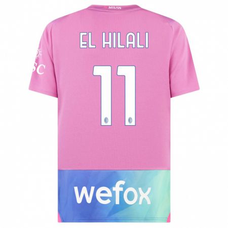 Kandiny Férfi Youns El Hilali #11 Pink Lila Harmadik Számú Jersey 2023/24 Mez Póló Ing