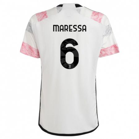 Kandiny Női Tommaso Maressa #6 Fehér Rózsaszín Idegenbeli Jersey 2023/24 Mez Póló Ing
