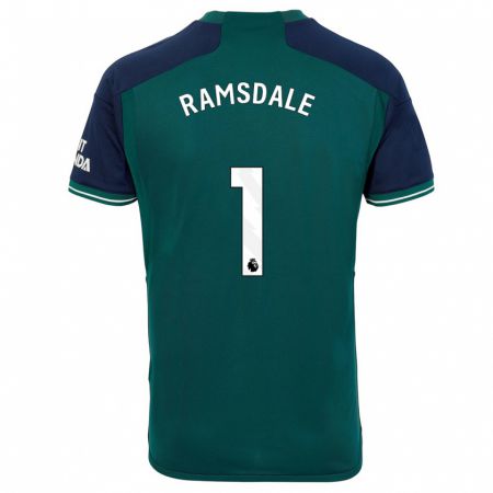 Kandiny Női Aaron Ramsdale #1 Zöld Harmadik Számú Jersey 2023/24 Mez Póló Ing