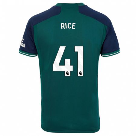 Kandiny Női Declan Rice #41 Zöld Harmadik Számú Jersey 2023/24 Mez Póló Ing