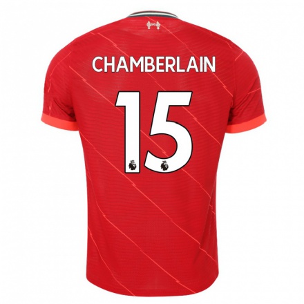 Gyermek Labdarúgás Alex Oxlade-Chamberlain #15 Piros Hazai Jersey 2021/22 Mez Póló Ing