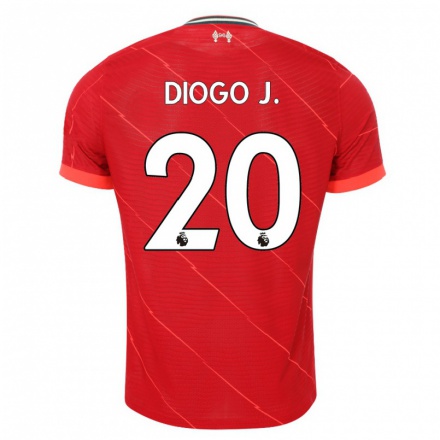 Gyermek Labdarúgás Diogo Jota #20 Piros Hazai Jersey 2021/22 Mez Póló Ing