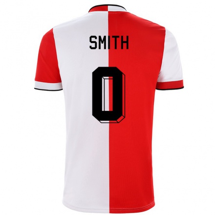 Gyermek Labdarúgás Shaun Smith #0 Piros Fehér Hazai Jersey 2021/22 Mez Póló Ing