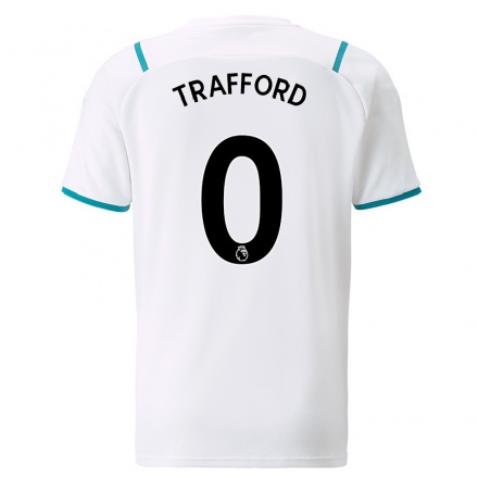 Gyermek Labdarúgás James Trafford #0 Fehér Idegenbeli Jersey 2021/22 Mez Póló Ing