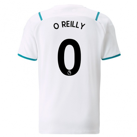 Gyermek Labdarúgás Nico O'Reilly #0 Fehér Idegenbeli Jersey 2021/22 Mez Póló Ing