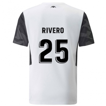 Gyermek Labdarúgás Cristian Rivero #25 Fehér Hazai Jersey 2021/22 Mez Póló Ing