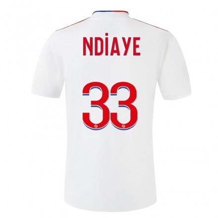 Gyermek Labdarúgás Abdoulaye Ndiaye #33 Fehér Hazai Jersey 2021/22 Mez Póló Ing