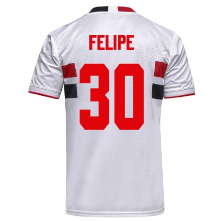 Gyermek Labdarúgás Everton Felipe #30 Fehér Hazai Jersey 2021/22 Mez Póló Ing