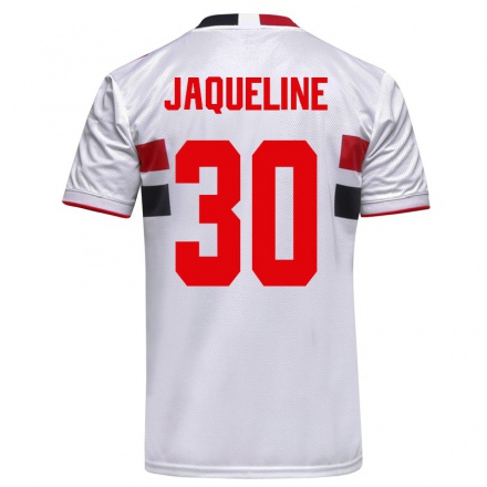 Gyermek Labdarúgás Jaqueline #30 Fehér Hazai Jersey 2021/22 Mez Póló Ing