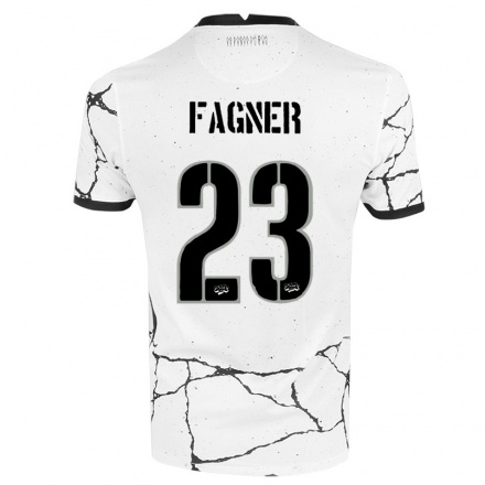 Gyermek Labdarúgás Fagner #23 Fehér Hazai Jersey 2021/22 Mez Póló Ing