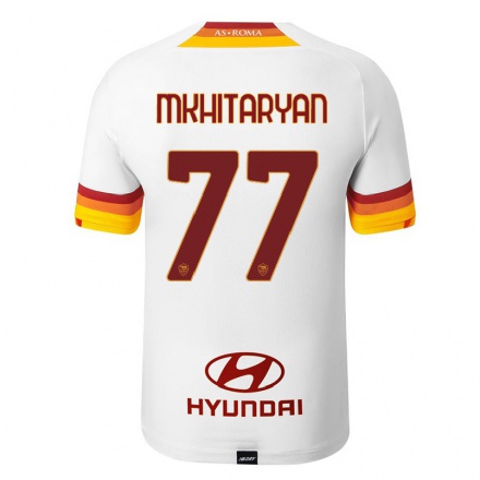 Gyermek Labdarúgás Henrikh Mkhitaryan #77 Fehér Idegenbeli Jersey 2021/22 Mez Póló Ing