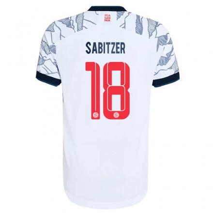 Gyermek Labdarúgás Marcel Sabitzer #18 Szurke Fehér Számú Jersey 2021/22 Mez Póló Ing