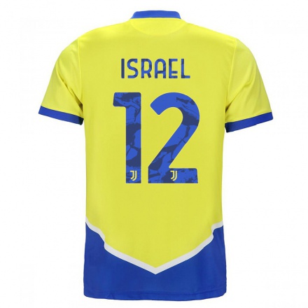 Gyermek Labdarúgás Franco Israel #12 Kék Sárga Számú Jersey 2021/22 Mez Póló Ing