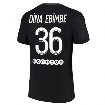 Gyermek Labdarúgás Junior Dina Ebimbe #36 Fekete Számú Jersey 2021/22 Mez Póló Ing