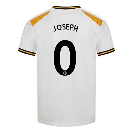 Gyermek Labdarúgás Joseph Joseph #0 Fehér Sárga Számú Jersey 2021/22 Mez Póló Ing