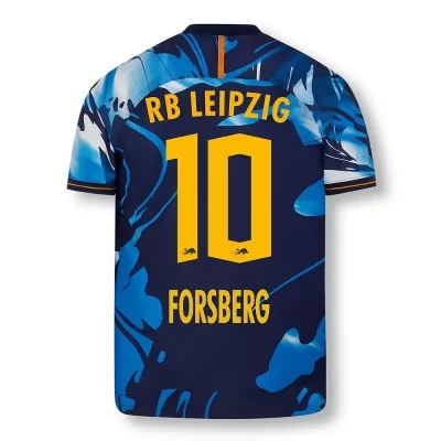 Gyermek Labdarúgás Emil Forsberg #10 UEFA Fehér Kék Mez 2020/21 Póló Ing