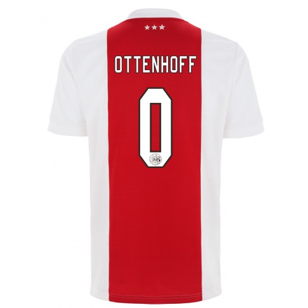 Férfi Labdarúgás Bryan Ottenhoff #0 Piros Fehér Hazai Jersey 2021/22 Mez Póló Ing