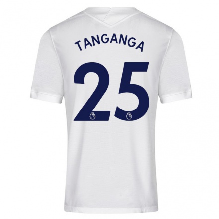 Férfi Labdarúgás Japhet Tanganga #25 Fehér Hazai Jersey 2021/22 Mez Póló Ing