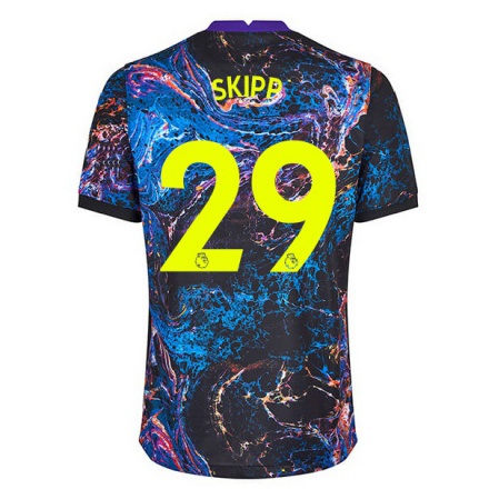 Férfi Labdarúgás Oliver Skipp #29 Multicolor Idegenbeli Jersey 2021/22 Mez Póló Ing