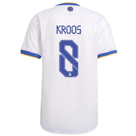Férfi Labdarúgás Toni Kroos #8 Fehér Hazai Jersey 2021/22 Mez Póló Ing
