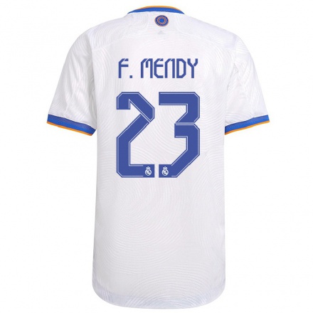 Férfi Labdarúgás Ferland Mendy #23 Fehér Hazai Jersey 2021/22 Mez Póló Ing