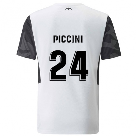 Férfi Labdarúgás Cristiano Piccini #24 Fehér Hazai Jersey 2021/22 Mez Póló Ing