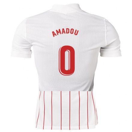Férfi Labdarúgás Ibrahim Amadou #0 Fehér Hazai Jersey 2021/22 Mez Póló Ing